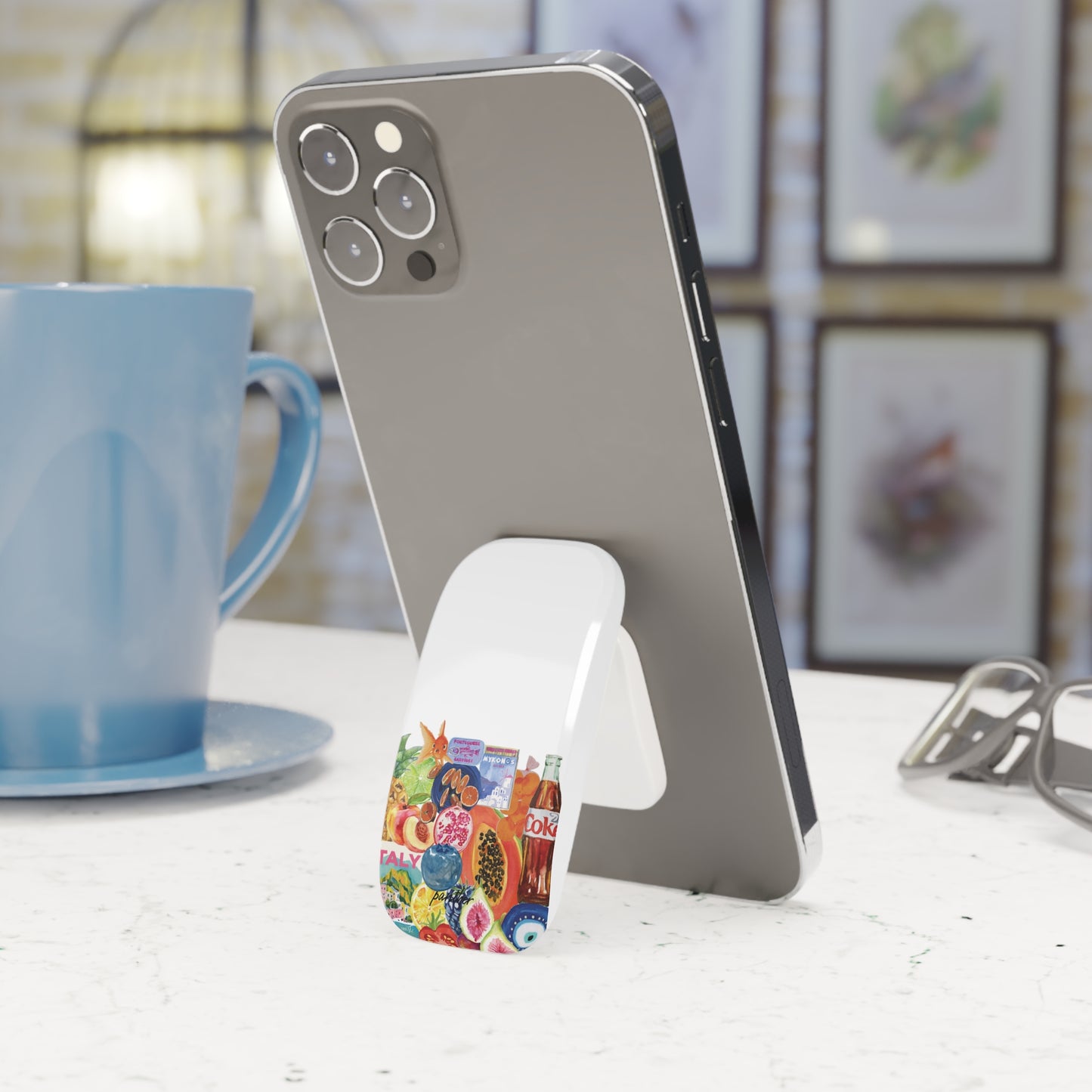 Mediterranean Fruit Bowl Phone Click-On Grip