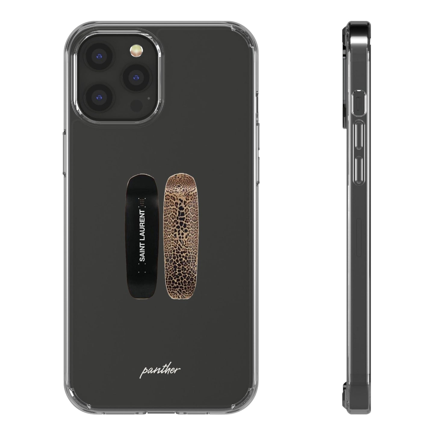 Panther Skateboard Clear Case