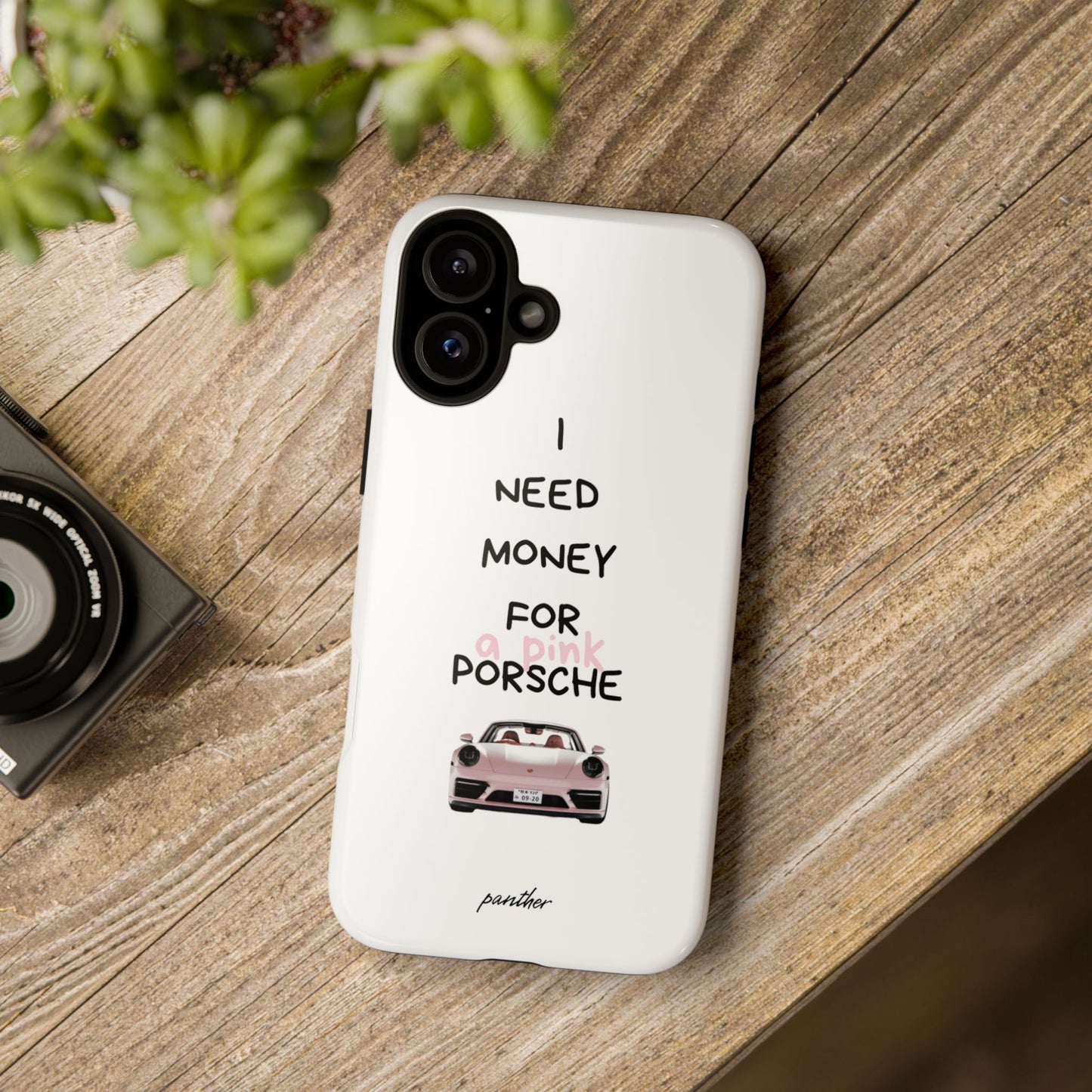 I Need Money For A Pink Porsche (White)