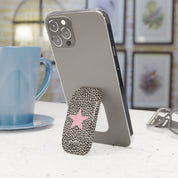 Leopard Star Phone Click-On Grip