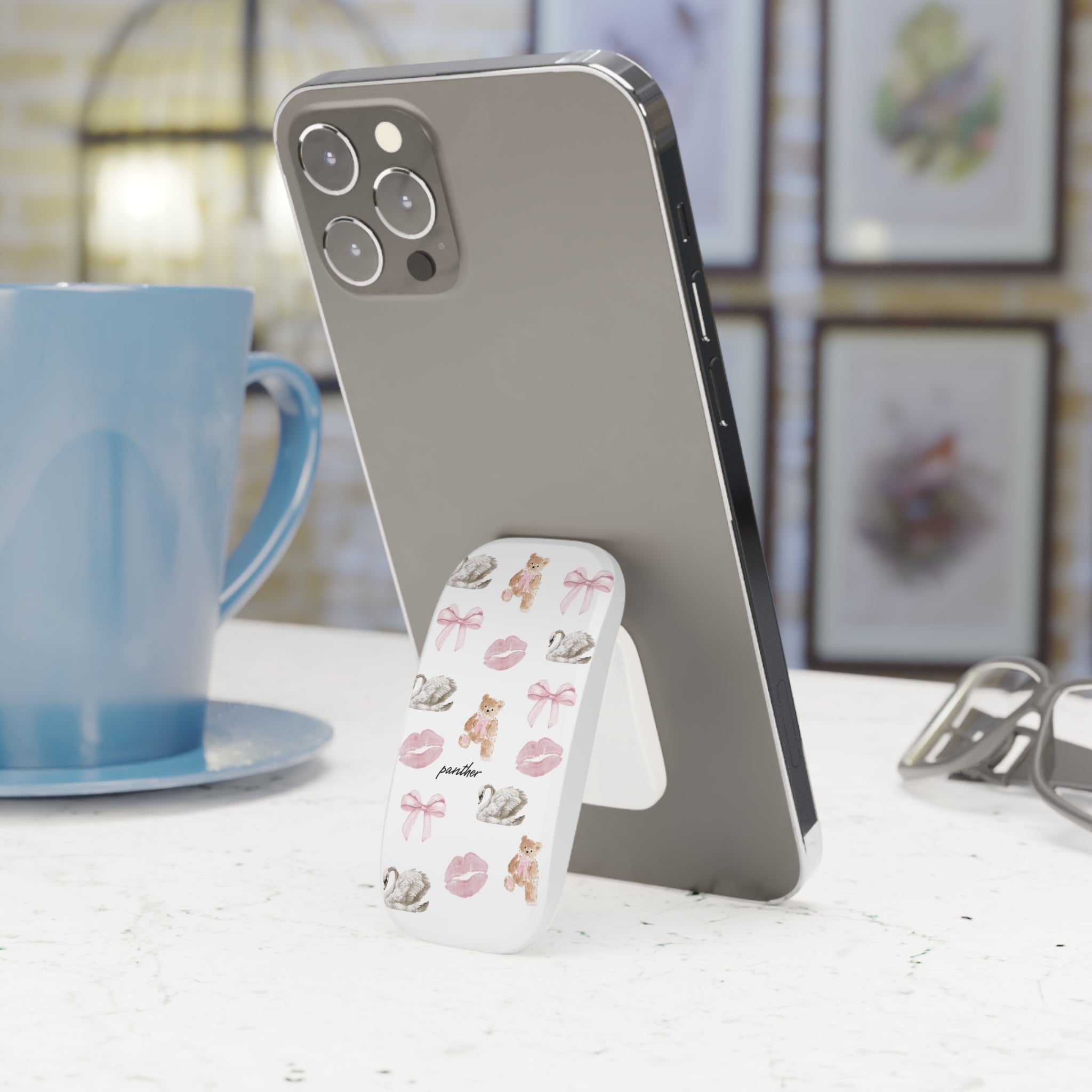 Light Pink Preppy Phone Click-On Grip