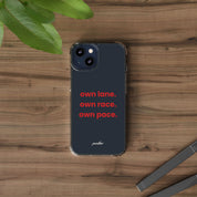 “Own Lane. Own Race. Own Pace.” Clear Case