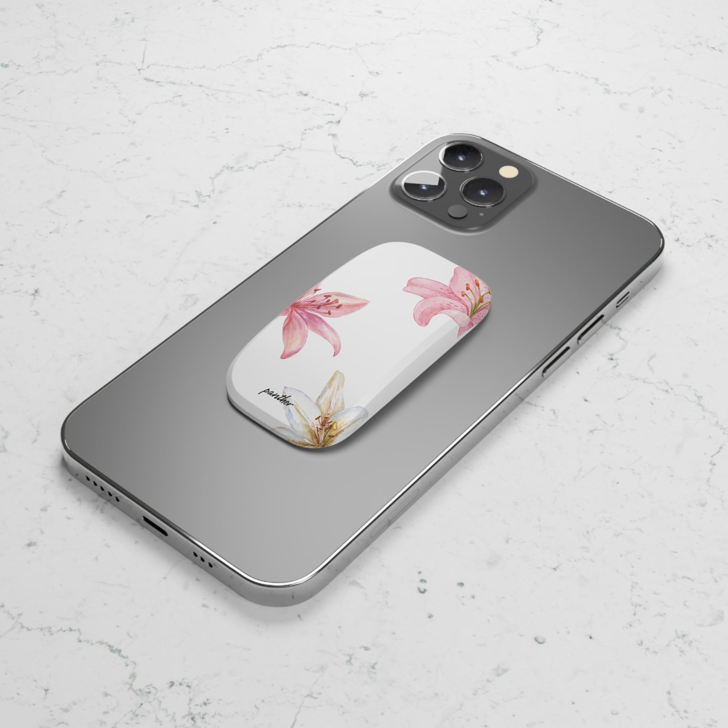 Blossom Grace (White) Phone Click-On Grip