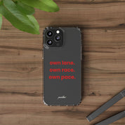 “Own Lane. Own Race. Own Pace.” Clear Case