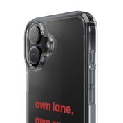 “Own Lane. Own Race. Own Pace.” Clear Case