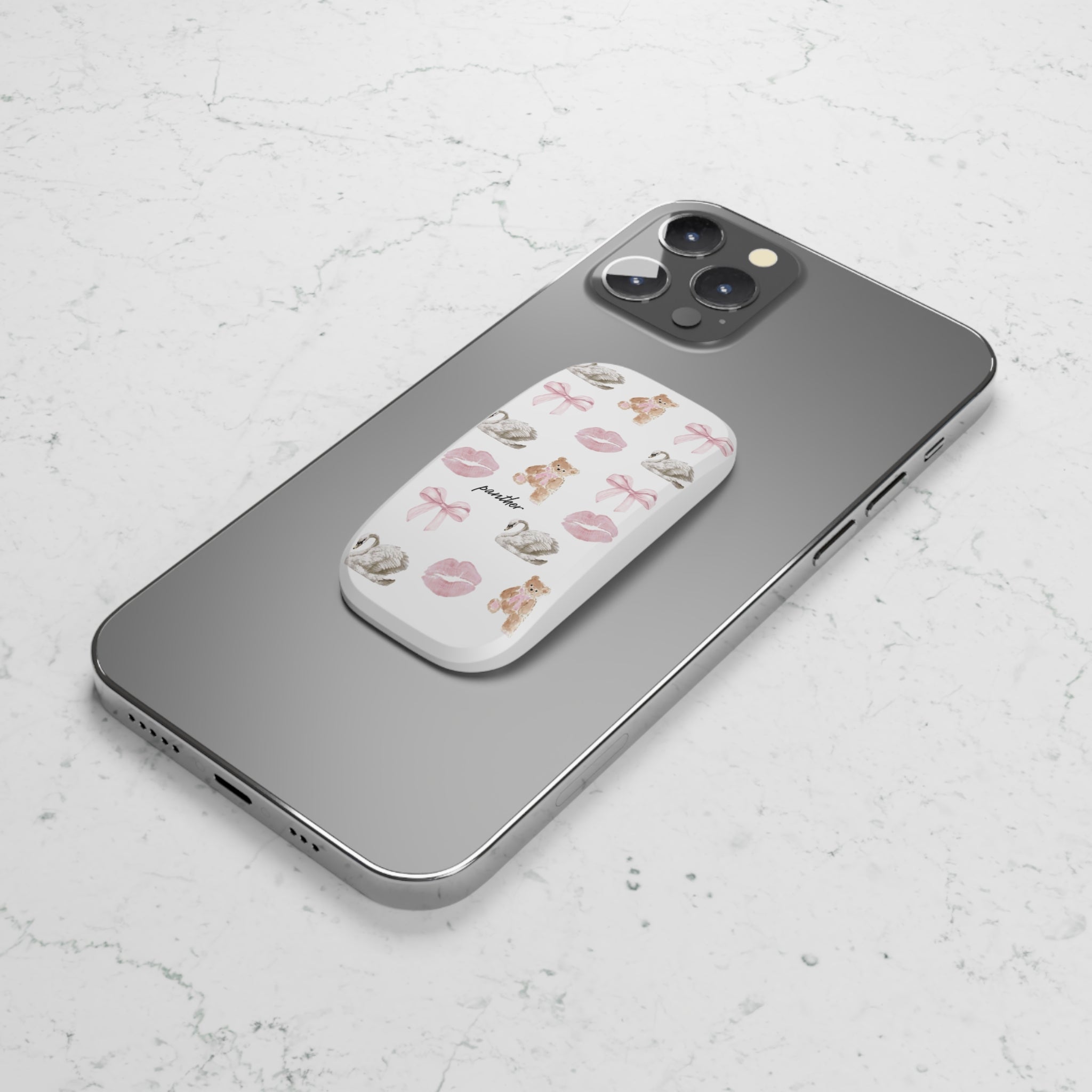 Light Pink Preppy Phone Click-On Grip