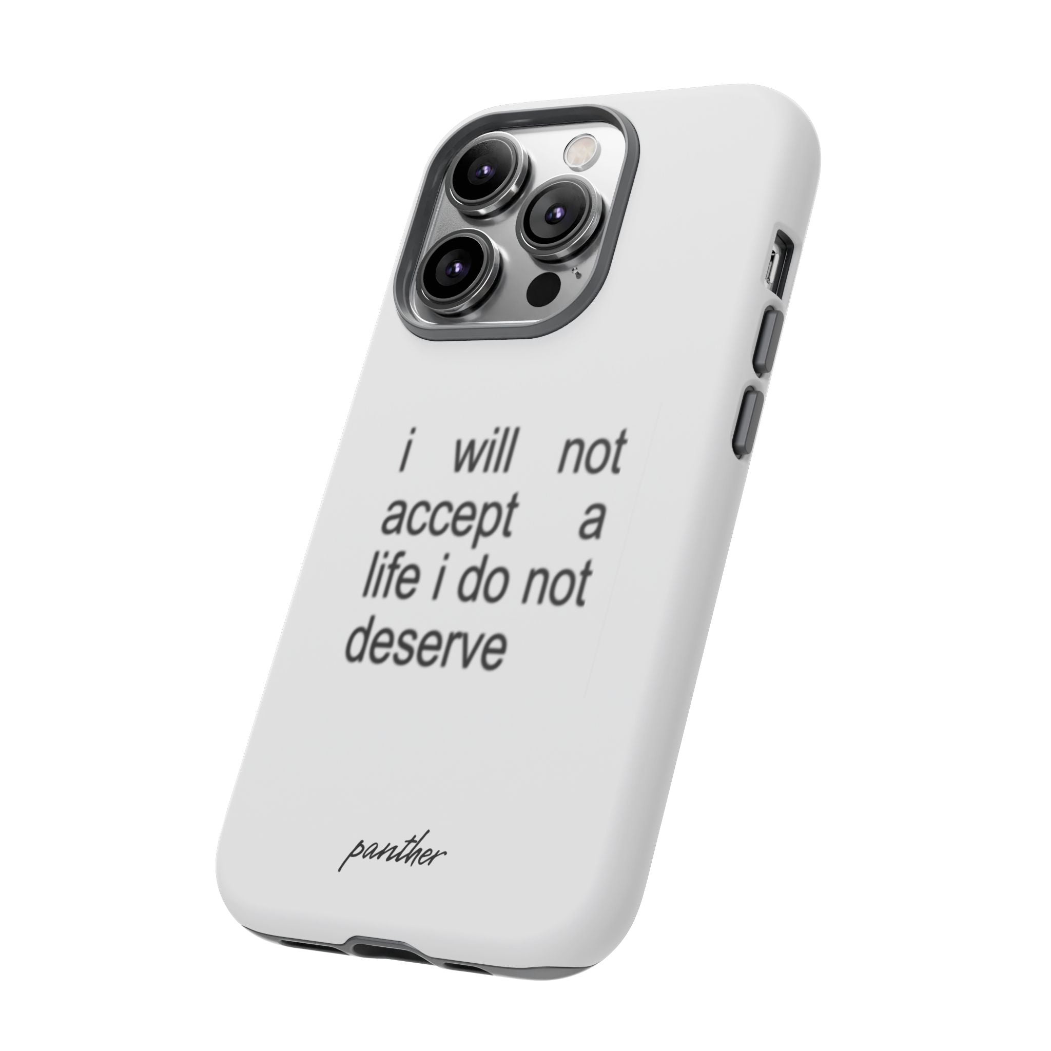 I Will Not Accept A Life I Do Not Deserve