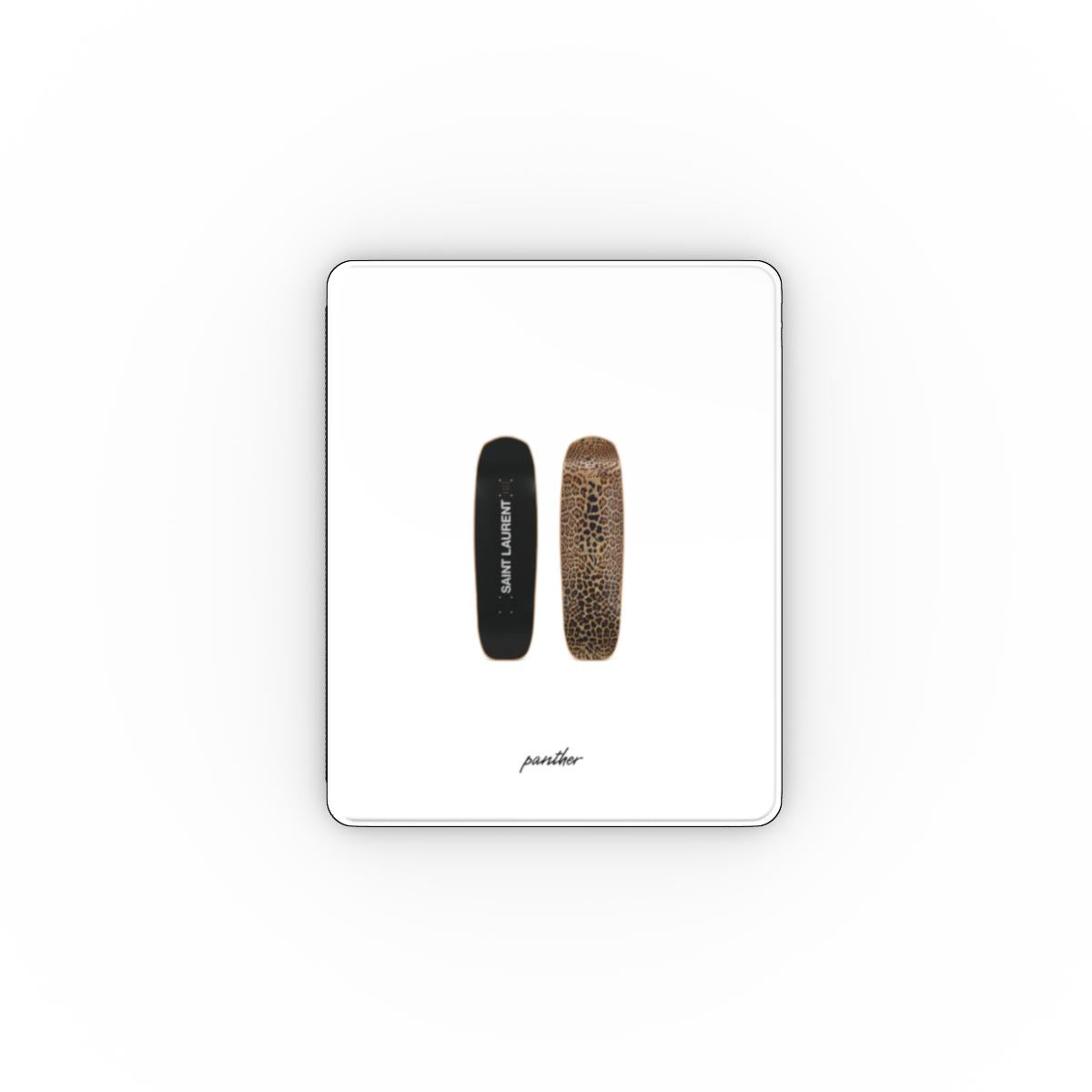 Panther Skateboards (White) Apple iPad Case