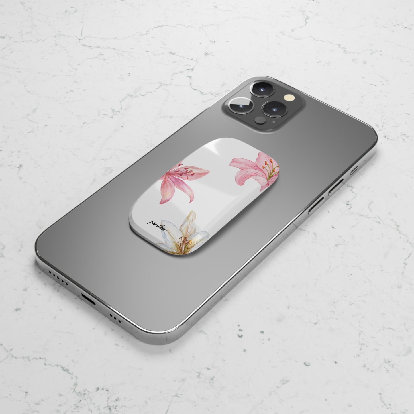 Blossom Grace (White) Phone Click-On Grip